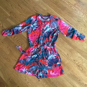 Jennifer Lopez Stunning Tropical Leaf Romper